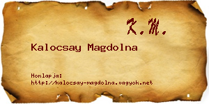 Kalocsay Magdolna névjegykártya